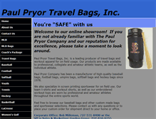 Tablet Screenshot of paulpryorbags.com